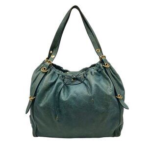 Car Shoe Teal Leather Tote Bag